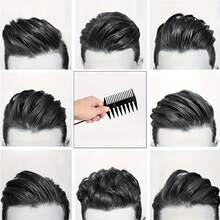1/4pcs Wide Tooth Fishbone Comb, Men's Slick Back Hair Comb, Hair Styling Comb, 3-In-1 Multifunctional Men's Comb - Comb - View 4