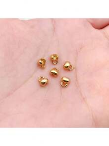 10-100pcs 18K Gold Plated Brass Shell Shaped Bead Caps Embossed Bead Ball Chain Connectors Clasps, Jewelry Making DIY Accessories - Multicolor - View 4