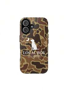 Una funda de teléfono elegante no incluye un cordón ni un soporte. Funda de teléfono Vintage Local Boy Camo para 16 15 14 13 12 11 X Xs Xr 8, duradera, diseño de caza de patos, funda de estilo sureño, camuflaje de tierras bajas, camuflaje de estilo antiguo, regalos, adecuada para 17. - Blanco 1 - Ver 1