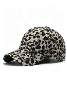 Gorra de béisbol con estampado de leopardo, estilo unisex simple, moderno y versátil - A - Ver 1