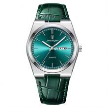POEDAGAR 1 pièce Montre à quartz en acier inoxydable lumineuse et étanche avec calendrier pour hommes, cadeaux d'affaires, cadeaux d'anniversaire, cadeaux pour la fête des pères, essentiels pour la rentrée scolaire - Multicolore - Voir 21
