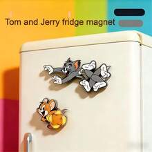 Warner Bros 2pcs Tom And Jerry Creative Magnetic Fridge Magnets, Fun Cartoon Refrigerator Magnets, Vintage Cartoon Decor, Suitable For Kitchen And Home Room Decoration (Random Style) - Multicolor - View 4