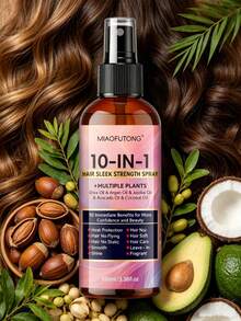 Semprotan Penghalus Rambut Multifungsi 10-in-1, Mengandung Minyak Nabati Alami, Perlindungan Panas & Pengontrol Rambut Kusut - Multi Aroma - View 6