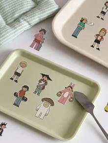 50Pcs Waterproof Cute Cartoon Kids Stickers, Vintage Hand Drawn Character PET Decals For Journal Cup Planner Decor - Multicolor - View 8