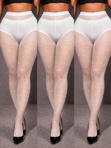 GNIM HL 1/3 Pairs 10D Ultra Sheer Black Tights High Elasticity Skinny Pantyhose Sexy Transparent Stockings For Women Daily/Party/Office All-Match Legwear - White - View 8