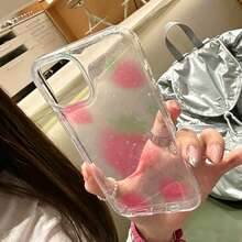 1件大孔亮片透明全包覆防震防摔手機殼，TPU軟性保護殼，相容 iPhone 18/18Pro/18ProMax/17/17Air/17Pro/17ProMax/16/16Pro/16Plus/16ProMax/15ProMax/14ProMax/13ProMax/12ProMax/11ProMax/16ProMax - 透明7 - 查看 7