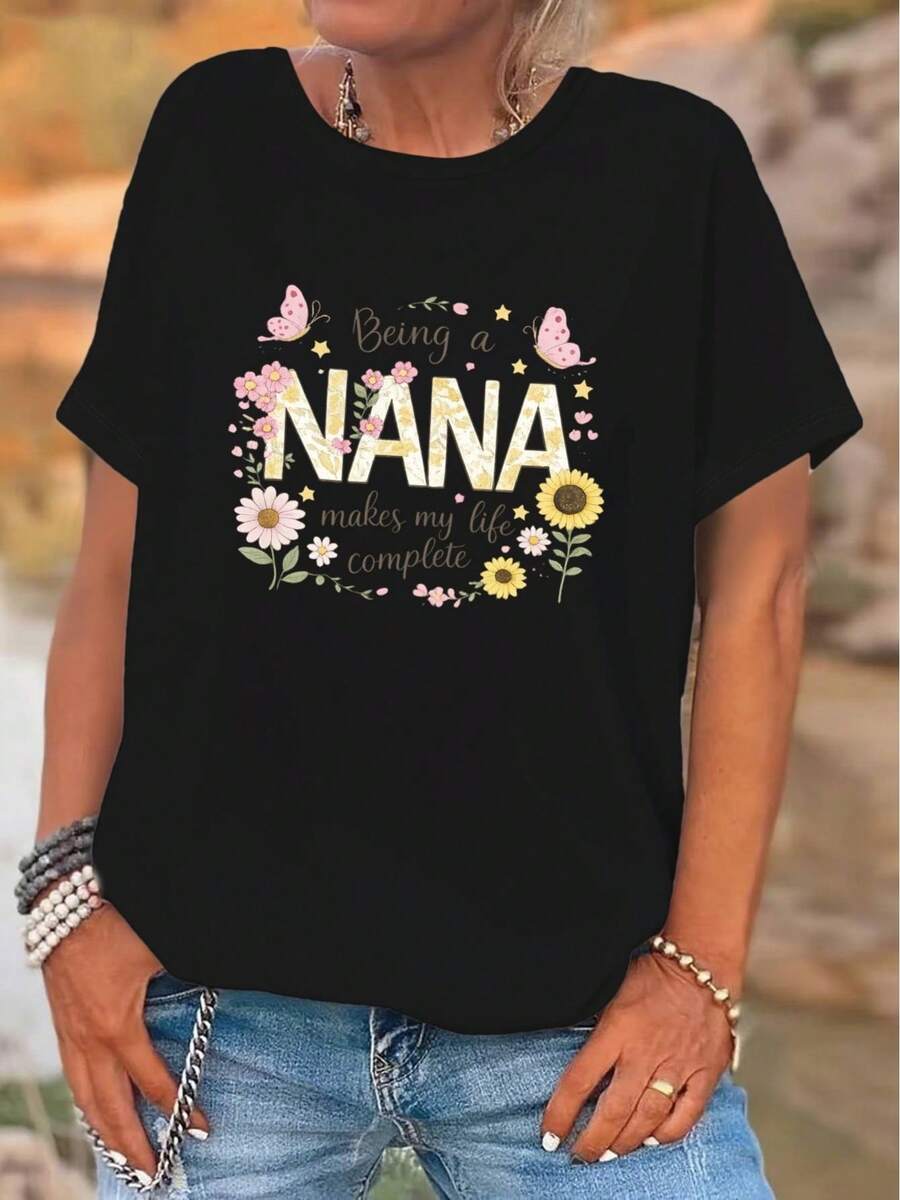 Plus Size Women's Top, Perfect For Casual Outings In The Garden, At The Beach, Or At Home. Suitable For All Seasons, This Stylish Top Ranges In Sizes From 0XL To 8XL And Makes A Thoughtful Gift - Hitam - View 1