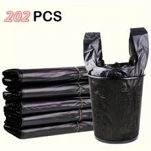 Thick Disposable Garbage Bags Of 50/101/202/303 With Handles, Practical For Hassle-Free Household Waste Disposal - 202 件 - 查看 1