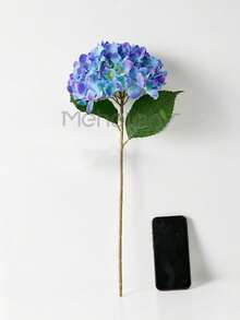 MEHELANY 1件 紫藍色人造繡球花，16cm逼真絲綢高品質仿真花，適用於DIY婚禮花束、派對、居家客廳、廚房、花園、酒店、辦公室、DIY感恩節、萬聖節、豐收季裝飾、秋季居家花園派對裝飾、DIY拱門花環裝飾，亦可作為送給女孩的禮物 - 紫羅蘭色 - 查看 4