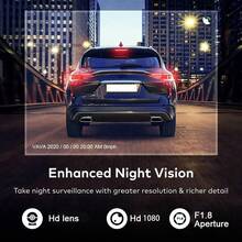汽車行車記錄器 1080P UHD 三路錄影 前/後/車內錄影 2 吋 IPS 螢幕 夜視 循環錄影 緊急鎖定 24 小時停車模式 男士節日禮物汽車配件 內建 150mAh 鋰電池 - 3 cameras - 查看 3