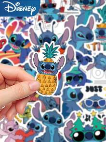 Disney 50pcs Stitch Stickers For Phone Case, Refrigerator, Planner, Diary, Guitar, Scrapbook, Planner, Suitcase, Helmet, Skateboard, Laptop - Stitch - View 4