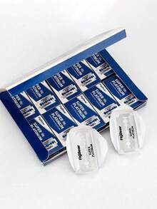 FIYDEAR 正品雙面刮鬍刀片，適用於手動刮鬍刀，可用於刮鬍與修整眉毛，安全刮鬍刀 - Silver - 查看 2