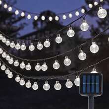 20/50/100pcs Large LED Bead Solar Powered String Lights, 8 Lighting Modes, Rechargeable Battery, Suitable For Garden, Patio, Party, Holiday, Christmas - Solar-powered Bubble Balls - View 3