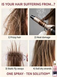 Semprotan Penghalus Rambut Multifungsi 10-in-1, Mengandung Minyak Nabati Alami, Perlindungan Panas & Pengontrol Rambut Kusut - Multi Aroma - View 9