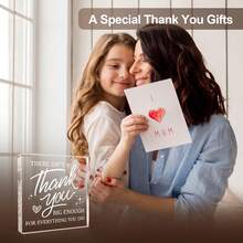 Square Shaped Clear Acrylic Tabletop Sign, Thank You Appreciation Keepsake Gifts For Women Men, Teacher Nurse Boss Coworker Principal Colleague Gift, End Of Term Farewell Present, Back To School Birthday Christmas Thanksgiving Desktop Decor - 1PC - View 9