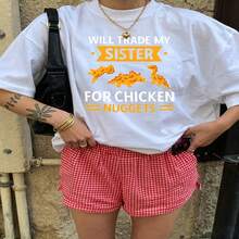 Cute Daily Casual Graphic T-Shirt 100% Cotton Oversized Soft Breathable Casual Crewneck Short Sleeve Top Aesthetic Daily Fashion Lovers Casual Wearers Gift Givers  Basic - 白色 - 查看 18