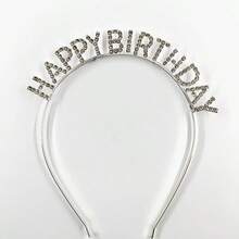 1pc Happy Birthday Rhinestone High-End Party Photo Prop Headband Hair Accessory For Women - View 6