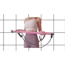Pilates Bar Kit With 6 Resistance Bands Home Gym Fitness Training Workout Set - Multicolor - View 9