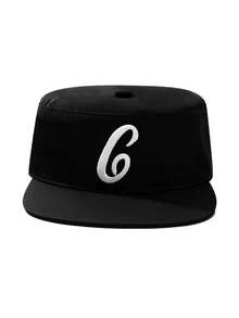 1 pieza Gorra de béisbol estilo americano para mujer con parte superior plana, vintage, letra 3D, diseño de pastillero, estampado de pata de gallo, unisex - A - Ver 15