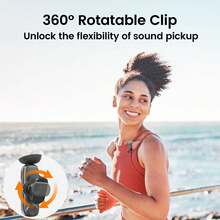 HITOZON Professional Wireless Lavalier Microphone, Suitable For Smartphones, Plug And Play, For Video Recording, Teaching, Interviews, Podcasts, Etc. Wireless Omnidirectional Condenser Recording Microphone, Suitable For Vlogging - Black - View 7