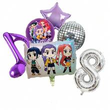 KPop Demon Hunters Purple Cool Girl Kids Birthday Party Decoration Ball Number Balloon Set, Baby Shower Party Supplies, Gift Toys - Balloon Set - View 19