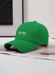 1pc Letter Print Baseball Cap, Classic Casual Fashion Vintage Style, Soft Sweat-Absorbing Band, Adjustable Size, Lightweight Sun Protection, Versatile Retro Dad Hat, Suitable For Outdoor Sports, Daily Wear, Gatherings And Vacations, Unisex, Perfect Gift For Family And Friends - A - View 21