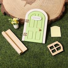 Bộ cửa tiên gỗ mini kèm cửa sổ & đế, trang trí phòng trẻ em, trang trí phòng ngủ em bé, cửa tiên trang trí phòng bé gái - Xem 6