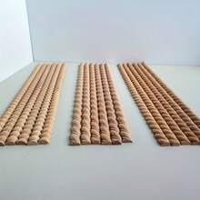 10件/40cm 木製珠飾裝飾條，半圓形線條飾邊，未上漆木製裝飾條，適用於櫥櫃、家具、層架、門、牆壁和窗戶，DIY家居裝飾，鄉村復古風格，櫥櫃裝飾，手工藝用品 - 彩色 - 查看 1