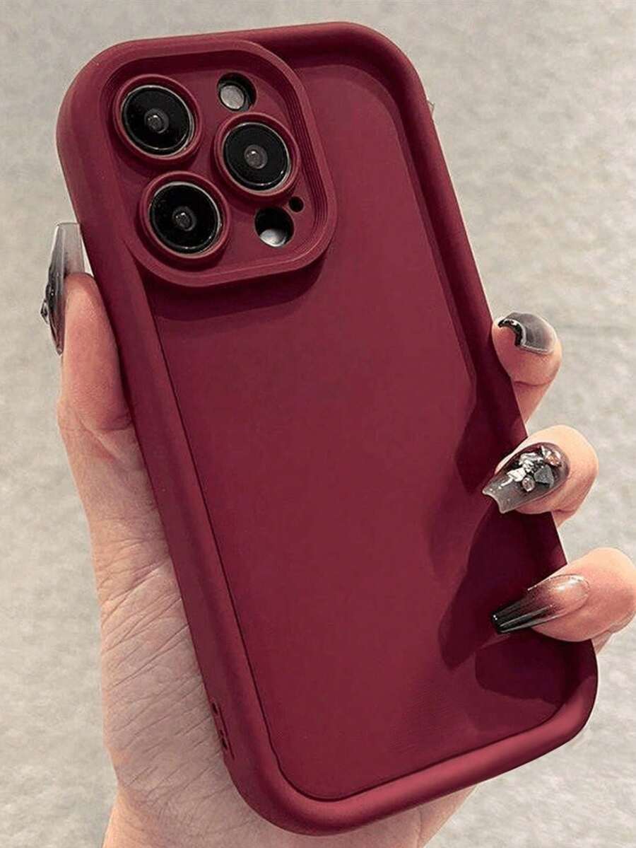 1 Stylish Phone Case. Does Not Include Lanyard Or Stand. Free Shipping. Soft Textured Silicone Phone Case, Rosette Color, Thick, Shockproof, Kid-Friendly Design, Compatible With 16/16Pro/16ProMax/16Plus/15XR/8. - 波爾多 - 查看 1