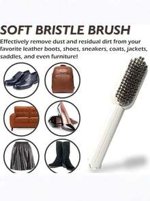 2pcs/1pc Dual Head 2 In 1 Cleaning Brush Long Handle Suede Nubuck Shoe Brush Rubber Eraser Cleaner For Sneaker Boot Carpet Floor Bathroom Tub Kitchen Wall Multifunctional Household Cleaning Accessory - Multiple Styles - View 6