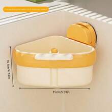 Suction Cup Sink Strainer Basket Automatic Dump Sink Trash Collector, For Storing Food Scraps. Triangular Sink Sponge Storage Rack (Color: Green, Orange) - Suction Cup Strainer Basket Suitable For Kitchen And Bathroom Sinks. - View 12