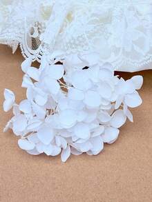 1 Box Artificial Flowers, Multicolor Faux Hydrangeas - Perfect For DIY Crafts, Candles, Weddings, Handmade, Christmas - White - View 3
