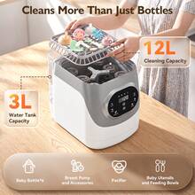Baby Bottle Washer, Sterilizer & Dryer - All-In-One Cleaning Machine For Bottles, Pump Parts & Baby Essentials - Time-Saving & Effortless Care - White - View 5
