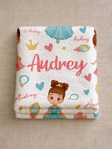 1 buah Selimut Nama Kustom, Selimut Tempat Tidur Personalisasi, Nama yang Dapat Dicetak, Lucu & Nyaman, Cocok Sebagai Hadiah Keluarga, Hadiah Ulang Tahun, Hadiah Natal, Hadiah Personalisasi, Hadiah untuk Anak Laki-laki/Perempuan atau Teman - Gaya 2 - View 5