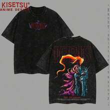 e Edición Limitada, Lavado Ácido, Algodón Ligero y Suave, Ropa Urbana de Anime Genial, Regalo de Merchandising de Leveling para Fans de Leveling, Ropa de Verano para Mujer y Hombre - Negro - Ver 1