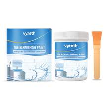 Recubrimiento, Pintura Impermeable Antideslizante para Baño, Ducha, Cocina y Piso, Pintura de Renovación de Azulejos a Base de Agua con Brocha, Sin Dañar el Azulejo, Cambio de Color (Disponible en Varios Colores y Tamaños) - Blanco - Ver 13