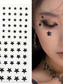 1pc Y2K Punk Vibes: Easy To Stick Rhinestone Stickers, Perfect For Instant Party Makeover - Eye, Nose And Ear Accessories Suitable For Women And Girls Halloween - Multicolor - View 4