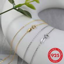 1条S925纯银项链 - 优雅简约设计,无镀层,纯925银,颈链长度,适合日常佩戴和送礼,经久耐用的高端经典链条 - 无吊坠,O形链条,项链长度 - o字項鍊-粗1.5mm - 查看 2
