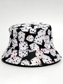 1 pieza Sombrero de cubo reversible unisex con estampados de dibujos animados, adecuado para uso al aire libre, viajes, uso diario, de moda y versátil - impresión - Ver 41