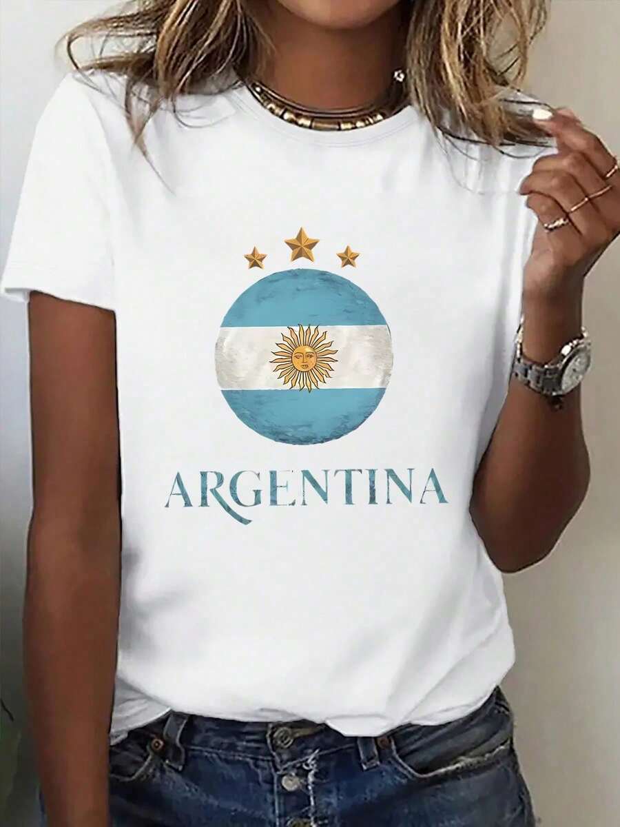 100% Cotton Y2K Loose Short Sleeve Tee Unisex Summer Tops: A New Short-Sleeved Summer T-Shirt – A Stunning Short-Sleeved T-Shirt With Star Prints. - White - View 1