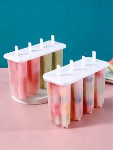 [DIY Frozen Treat Kit] Popsicle Molds With Lids Plastic Homemade Ice Pop Maker Tray DIY Frozen Treat Kit For Summer Snack Ice Cream Maker - Multicolor - View 9