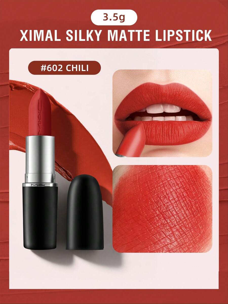 MAC 0.12盎司/3.5克哑光复古唇膏,602号辣椒红 - 602 CHILI 0.12 OZ./3.5g - 查看 1