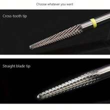 [Broca para Unhas] 2/1 Peça Broca para Limpeza de Cutículas 3/32 Polegadas, Broca Profissional de Carboneto para Limpeza Debaixo das Unhas, Para Tratamento de Pele Morta de Cutículas, Suprimentos para Salão de Unhas. - Multicolorido - Visão 2