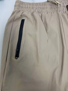 Quick-Drying Pants/Zippered Pocket/Elastic Waistband/Sporty/Casual - 米色 - 查看 2