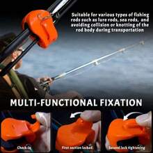 Quick Install Fishing Rod Storage Clip, Portable Fishing Rod Bundle Clamp, Easy Installation, Suitable For 2 Pieces Freshwater Fishing Rods, Firm Grip, Fishing Gear Organizer, Carrier And Tangle-Free Organizer For Fishing Rods, Outdoor Fishing Tackle Accessory - A - View 4