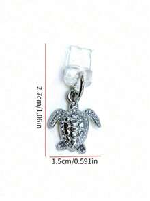 1pc Turtle Alloy Phone Dust Plug Pendant, Phone Accessory Decoration, Compatible With IOS And Android Systems, Suitable For Lightning Type-C Interface Dust Plug - Multicolor - View 5