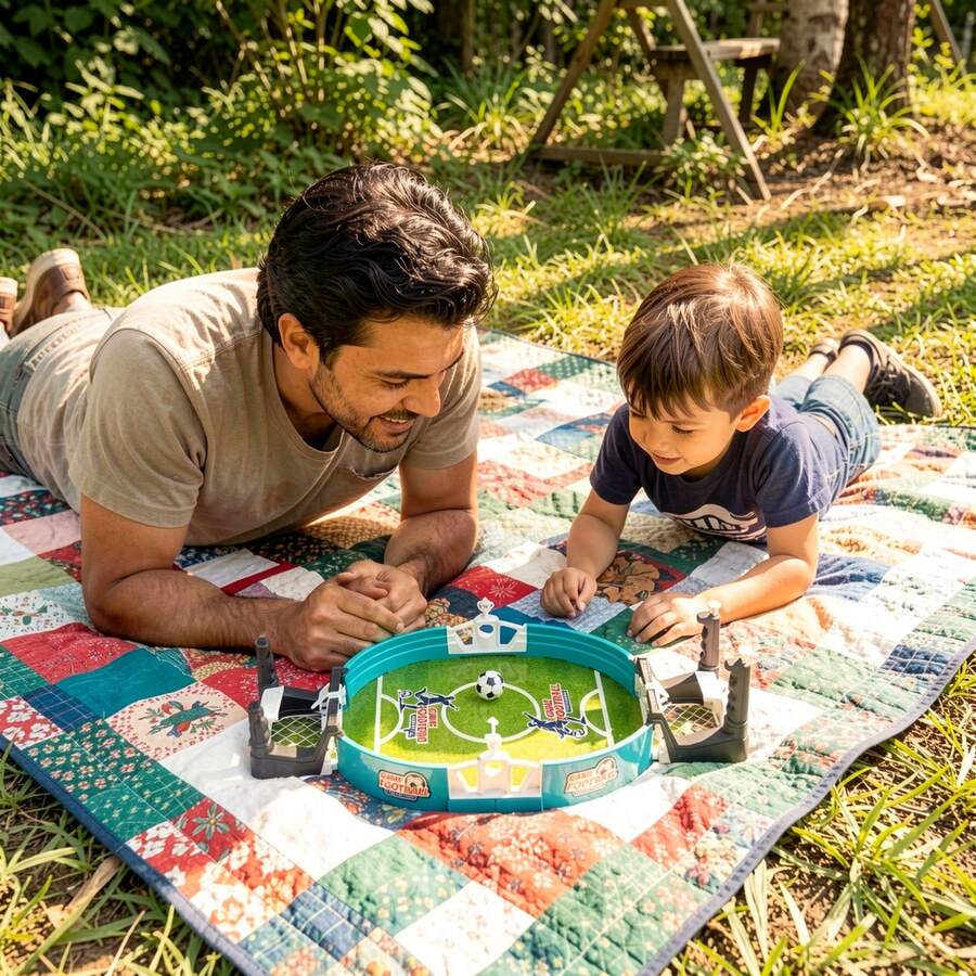Juegos de fútbol de mesa de eyección doble, juegos de mesa de inteligencia infantil, ejercicio de coordinación y respuesta mano - ojo, juguetes competitivos interactivos padre - hijo, juguetes de reunión familiar portátiles