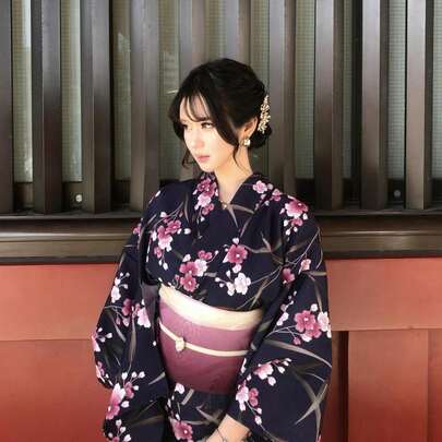 改良浴衣 ワンピース レディース 神楽風 巫女風 和風 和柄 正装風 清楚系 写真映え 撮影会 花火大会 夏祭り 上品 レトロ 着物風 和装コーデ