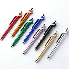 2PCS Multifunctional Phone Stand Gel Pens - Random Color - Colorful Clickable Student Study Pens Office Stationery Signature Pens Water-Based Pens - A - View 4