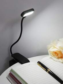 1個護眼閱讀/書籍/書桌夾式燈,迷你便攜式閱讀燈,電池供電,可調節燈臂,書桌書燈,閱讀燈,適合在床上閱讀,迷你書燈 - 彩色 - 查看 11
